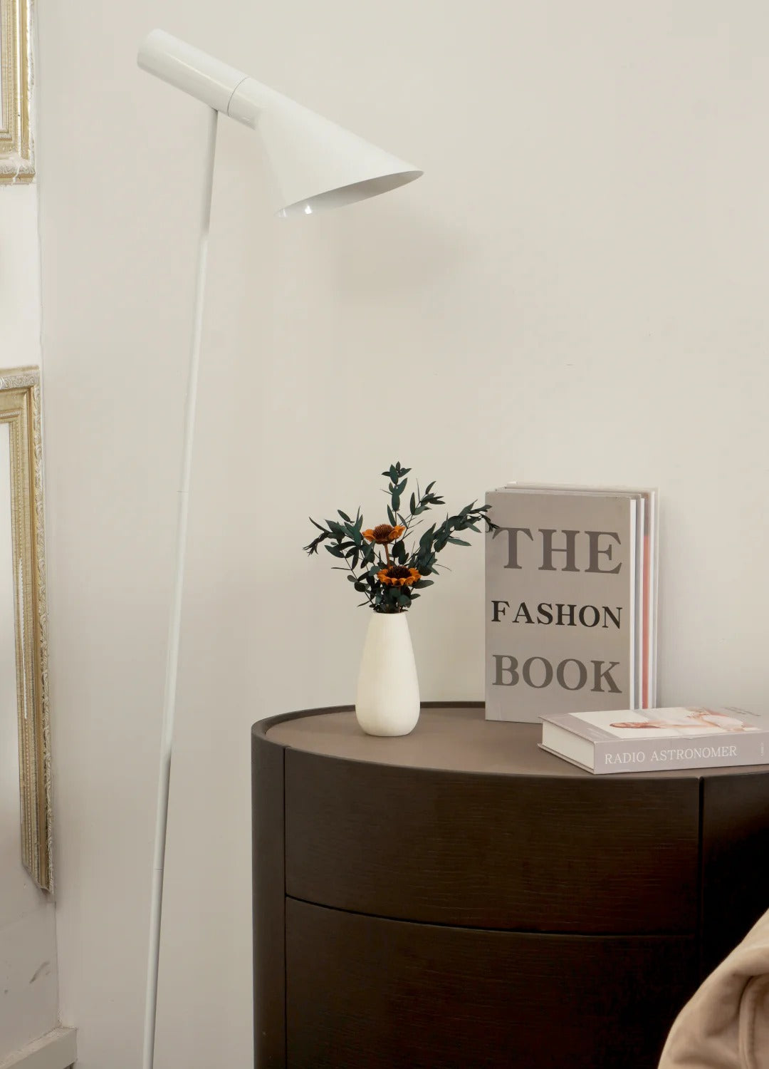 Minimalist Floor Lamp with a Conical Lampshade