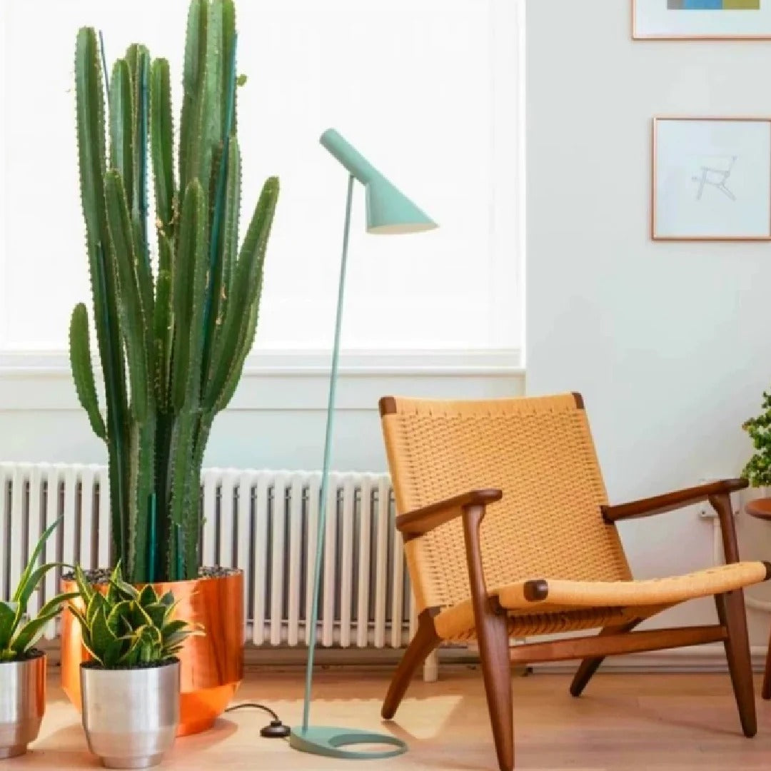 Minimalist Floor Lamp with a Conical Lampshade