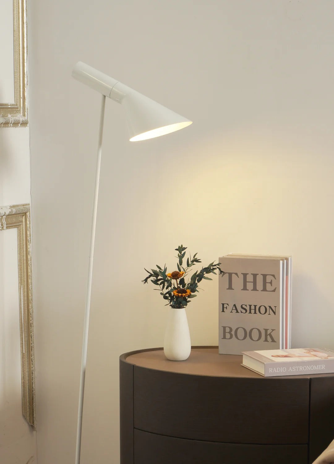 Minimalist Floor Lamp with a Conical Lampshade