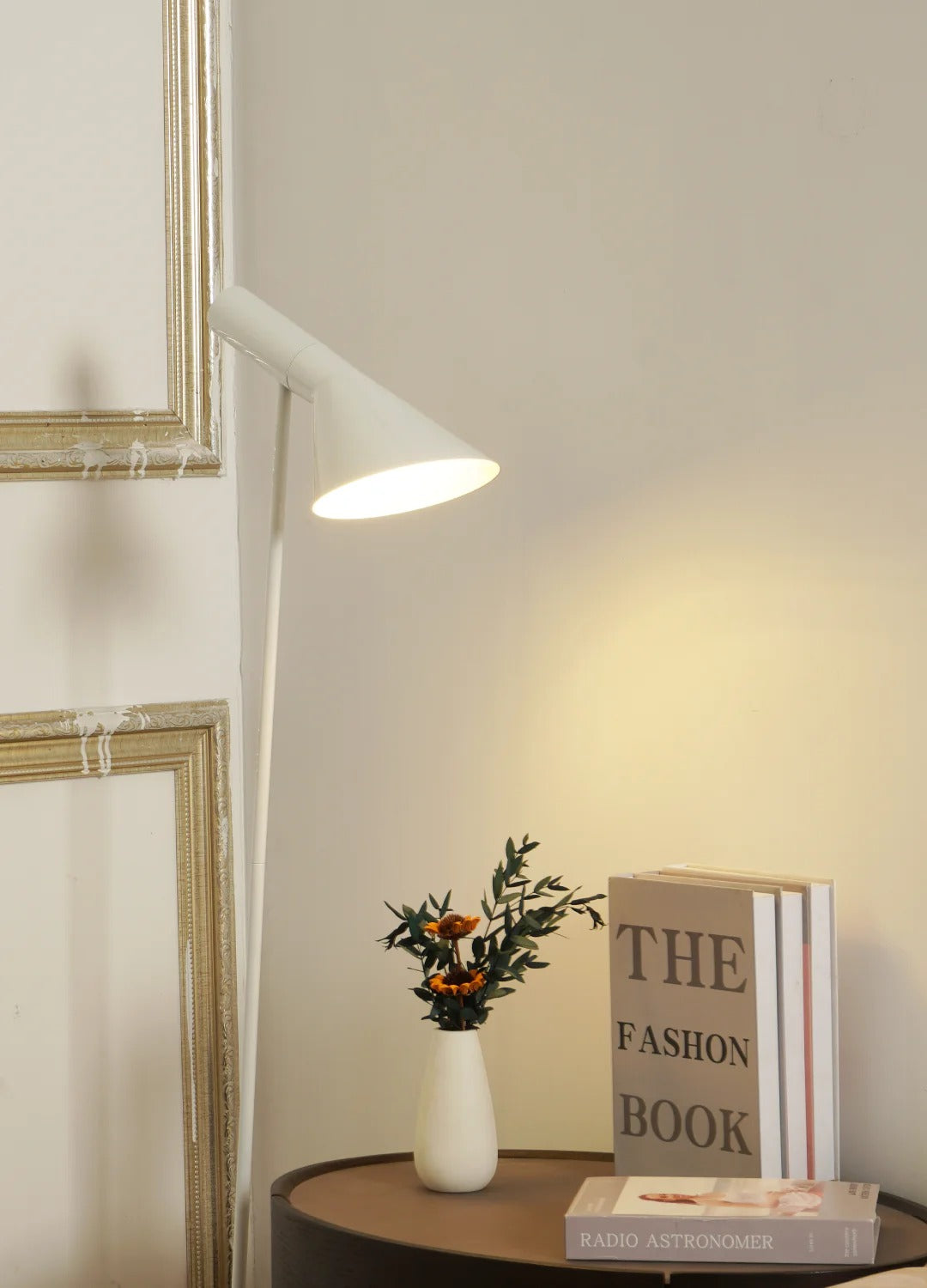 Minimalist Floor Lamp with a Conical Lampshade