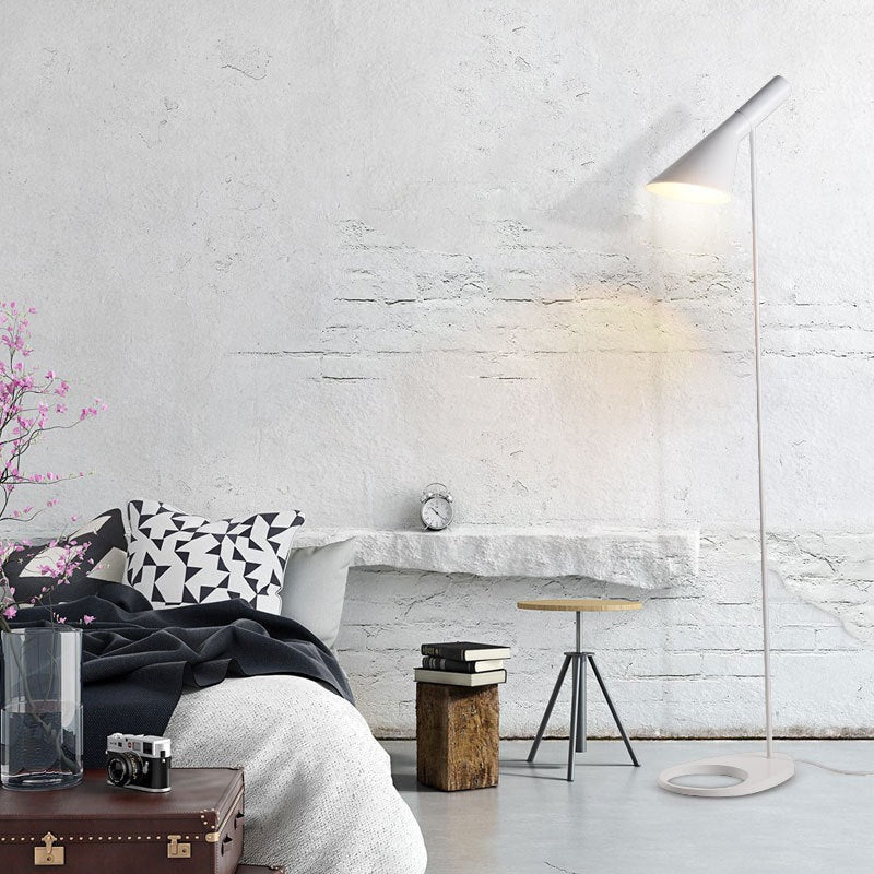 Minimalist Floor Lamp with a Conical Lampshade