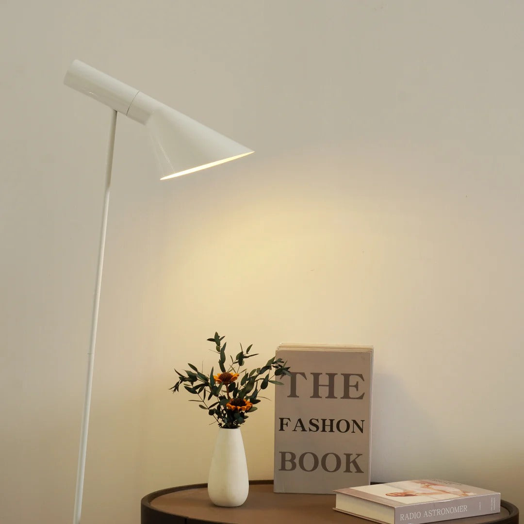 Minimalist Floor Lamp with a Conical Lampshade