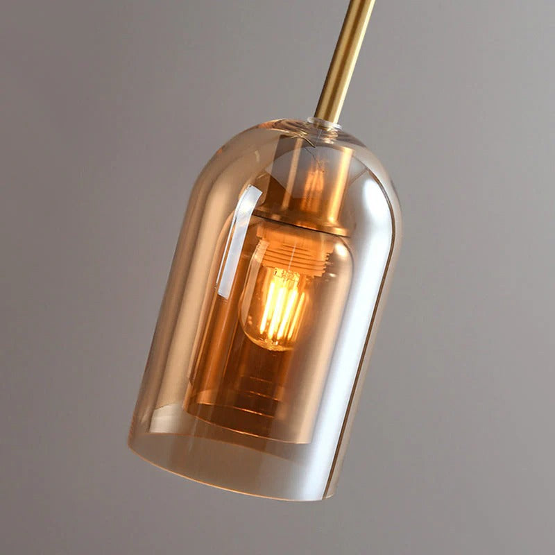 Minimalist Semi-Flush Mount Cylindrical Dome Light