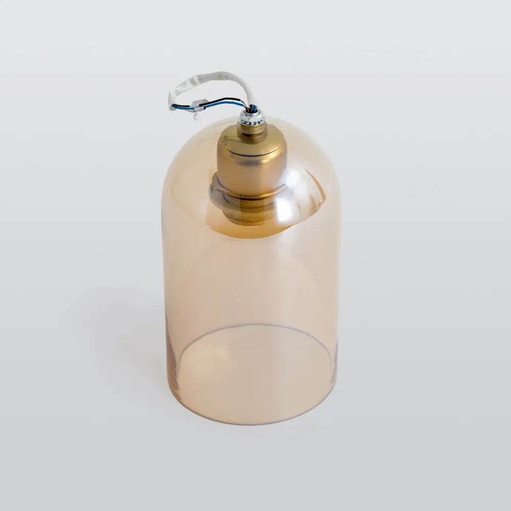 Minimalist Semi-Flush Mount Cylindrical Dome Light