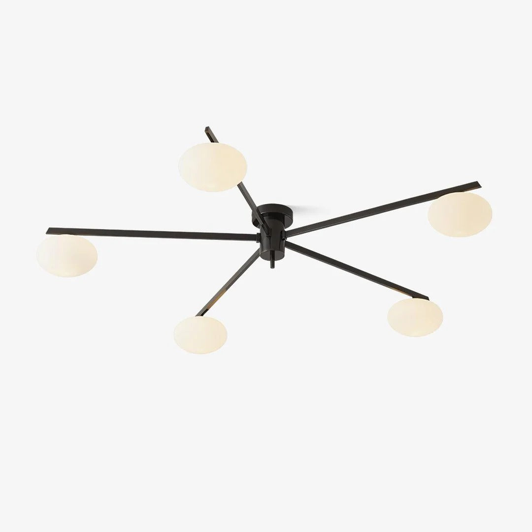 Minimalist Semi-Flush Mount Lamp – Radial Design