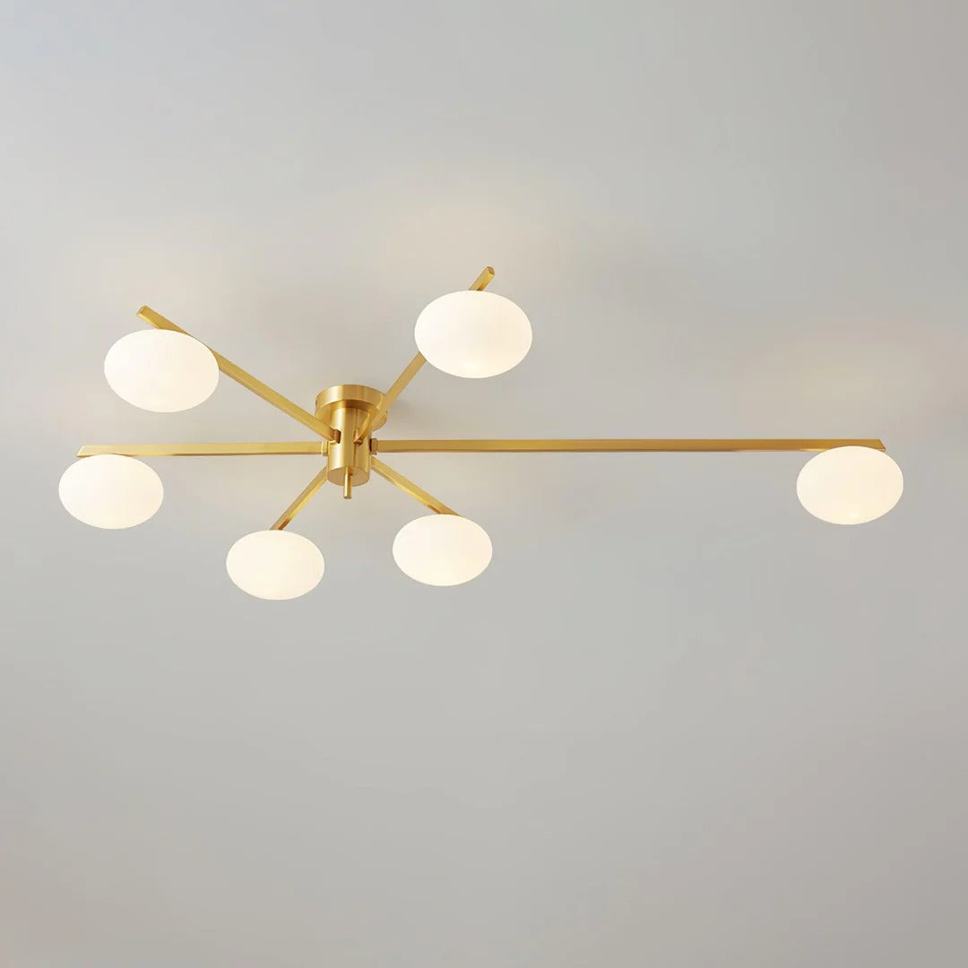 Minimalist Semi-Flush Mount Lamp – Radial Design
