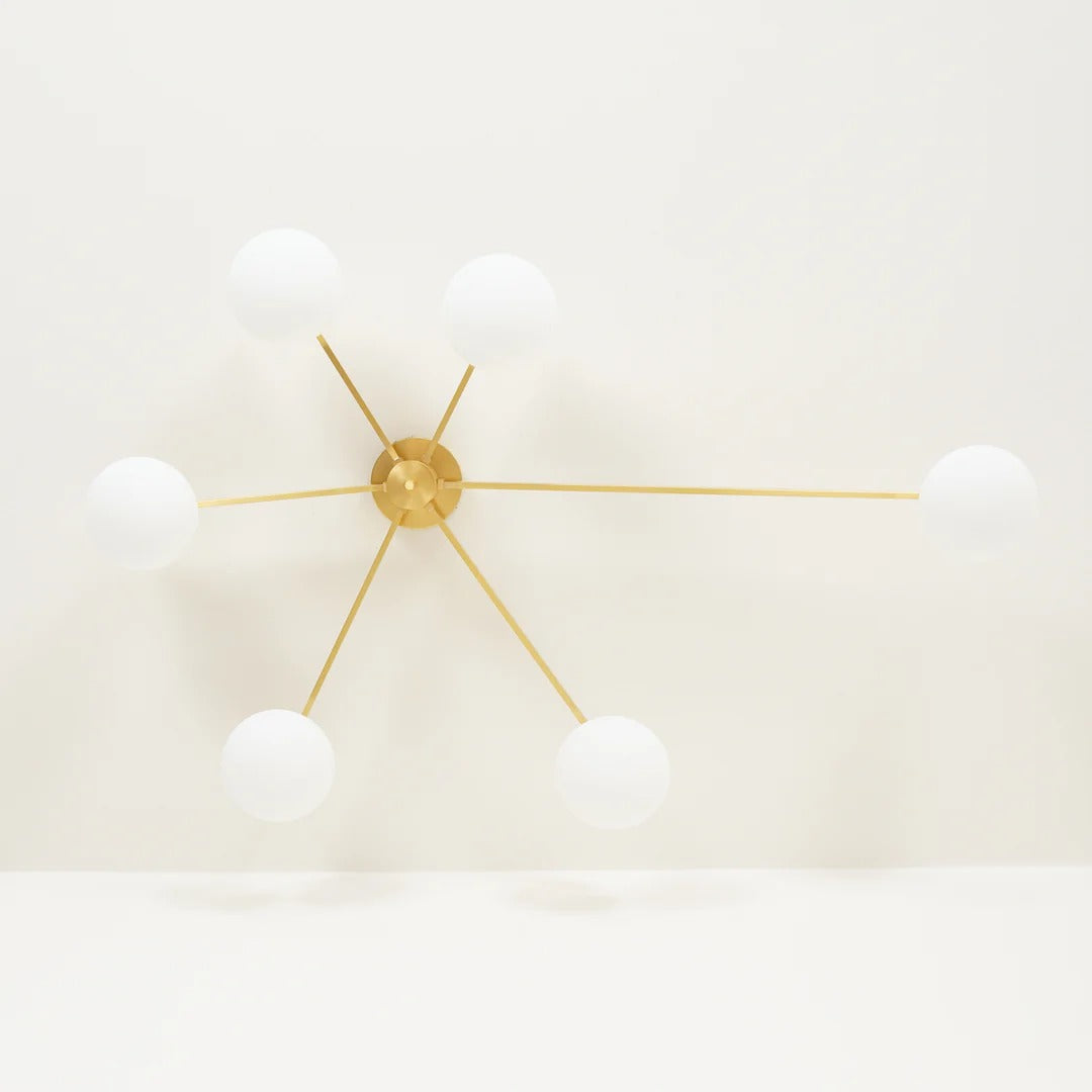 Minimalist Semi-Flush Mount Lamp – Radial Design