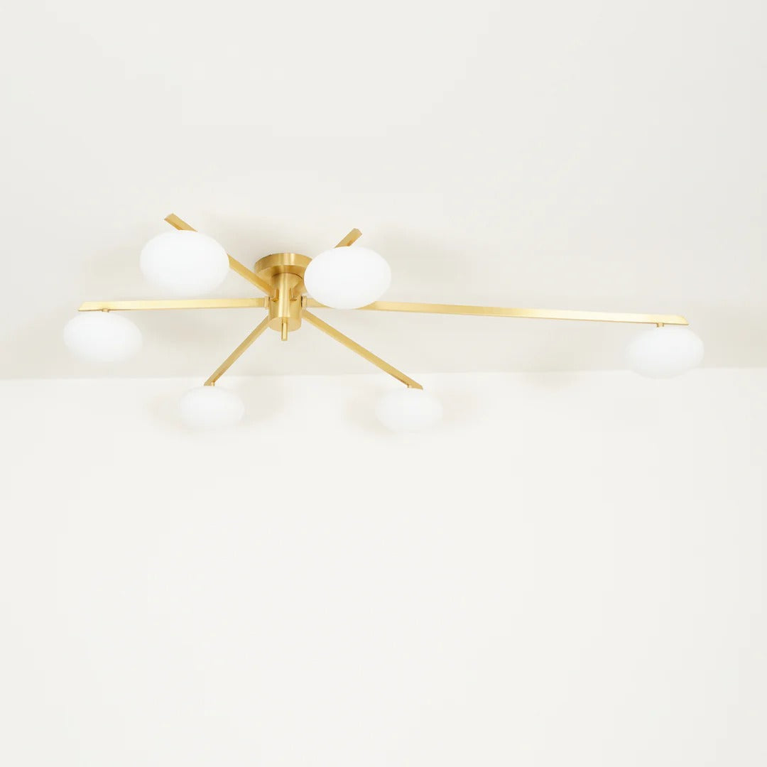 Minimalist Semi-Flush Mount Lamp – Radial Design