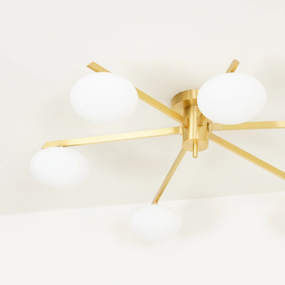 Minimalist Semi-Flush Mount Lamp – Radial Design