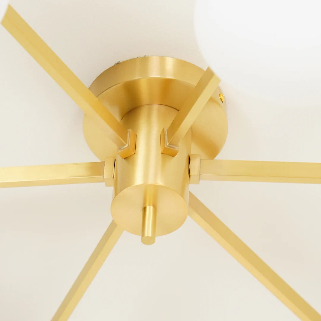 Minimalist Semi-Flush Mount Lamp – Radial Design