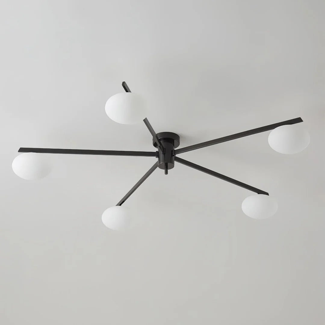 Minimalist Semi-Flush Mount Lamp – Radial Design