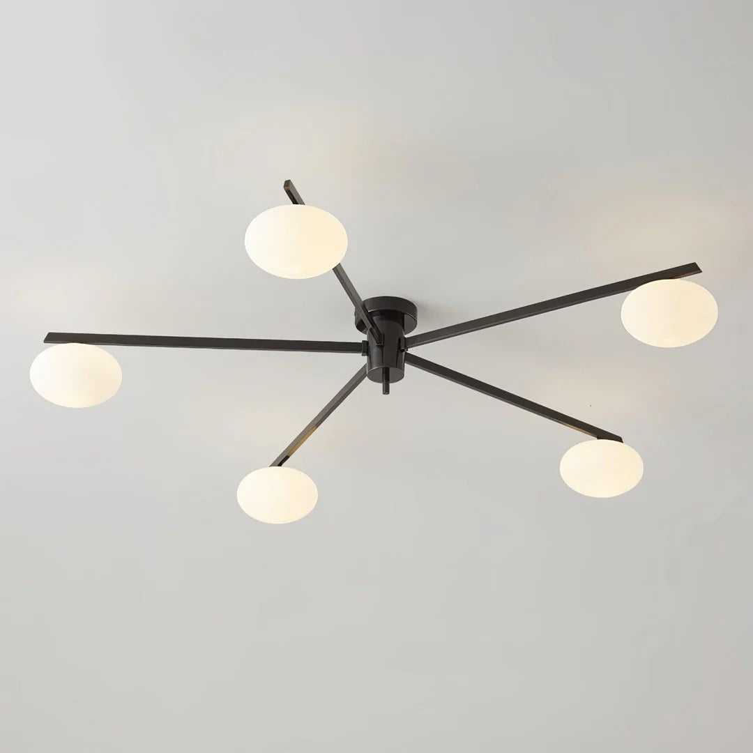 Minimalist Semi-Flush Mount Lamp – Radial Design