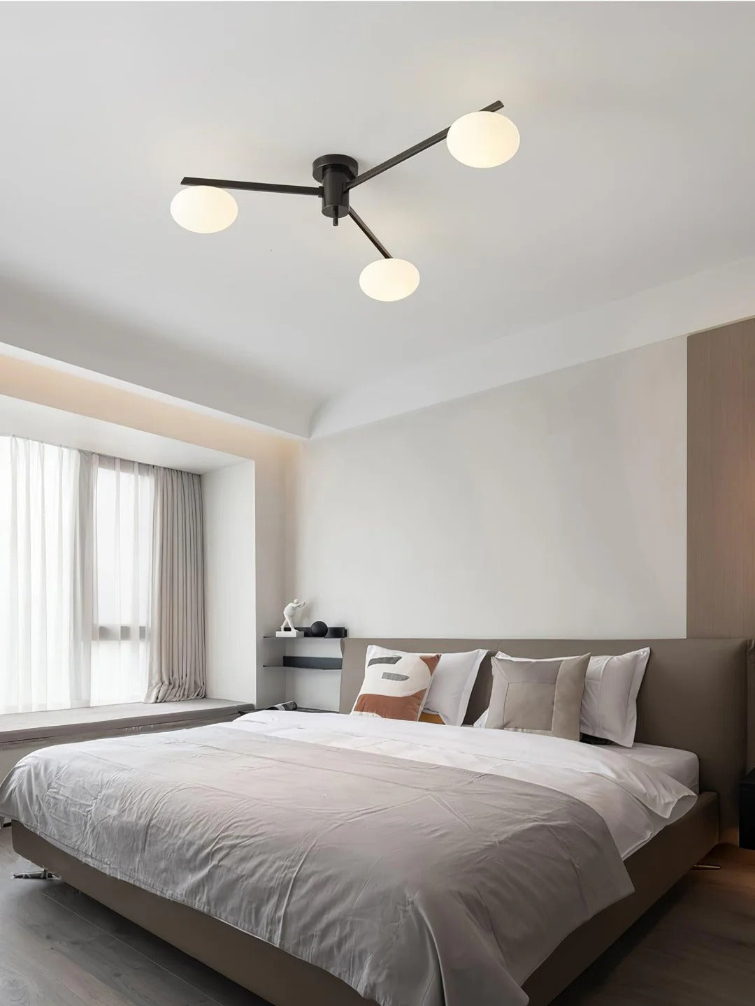 Minimalist Semi-Flush Mount Lamp – Radial Design