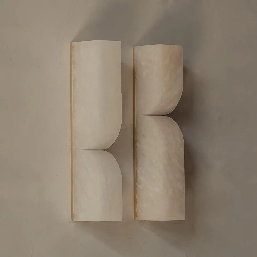 Minimalist Structured Dual-Curve Wall Sconce LED