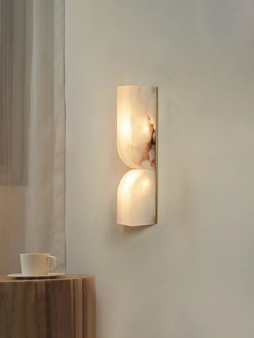 Minimalist Structured Dual-Curve Wall Sconce LED