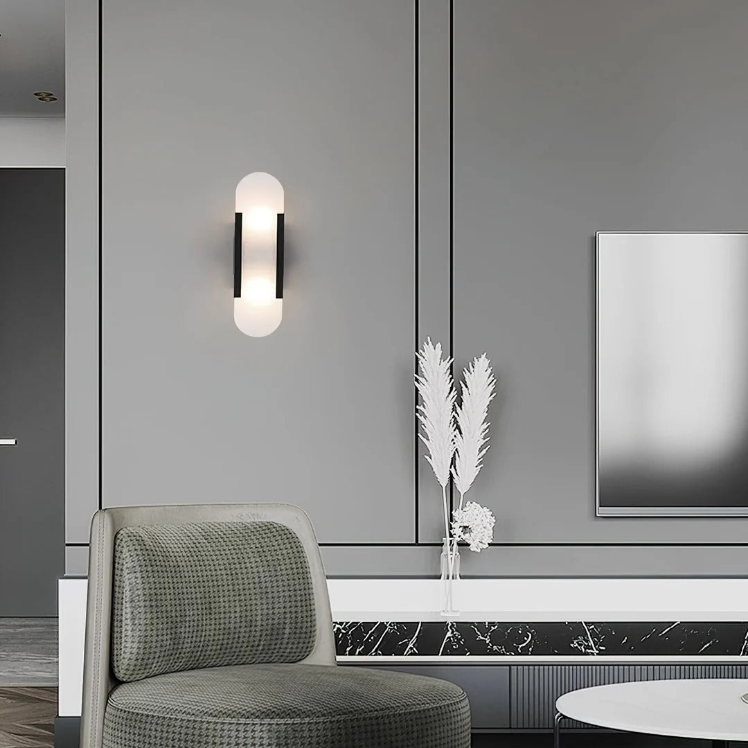 Minimalist Wall Sconce – Rounded Rectangular Shade