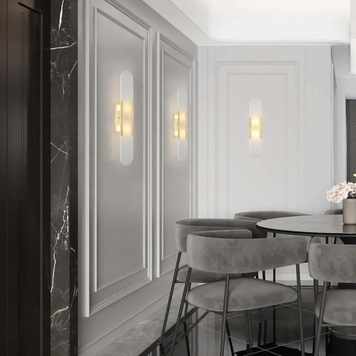 Minimalist Wall Sconce – Rounded Rectangular Shade