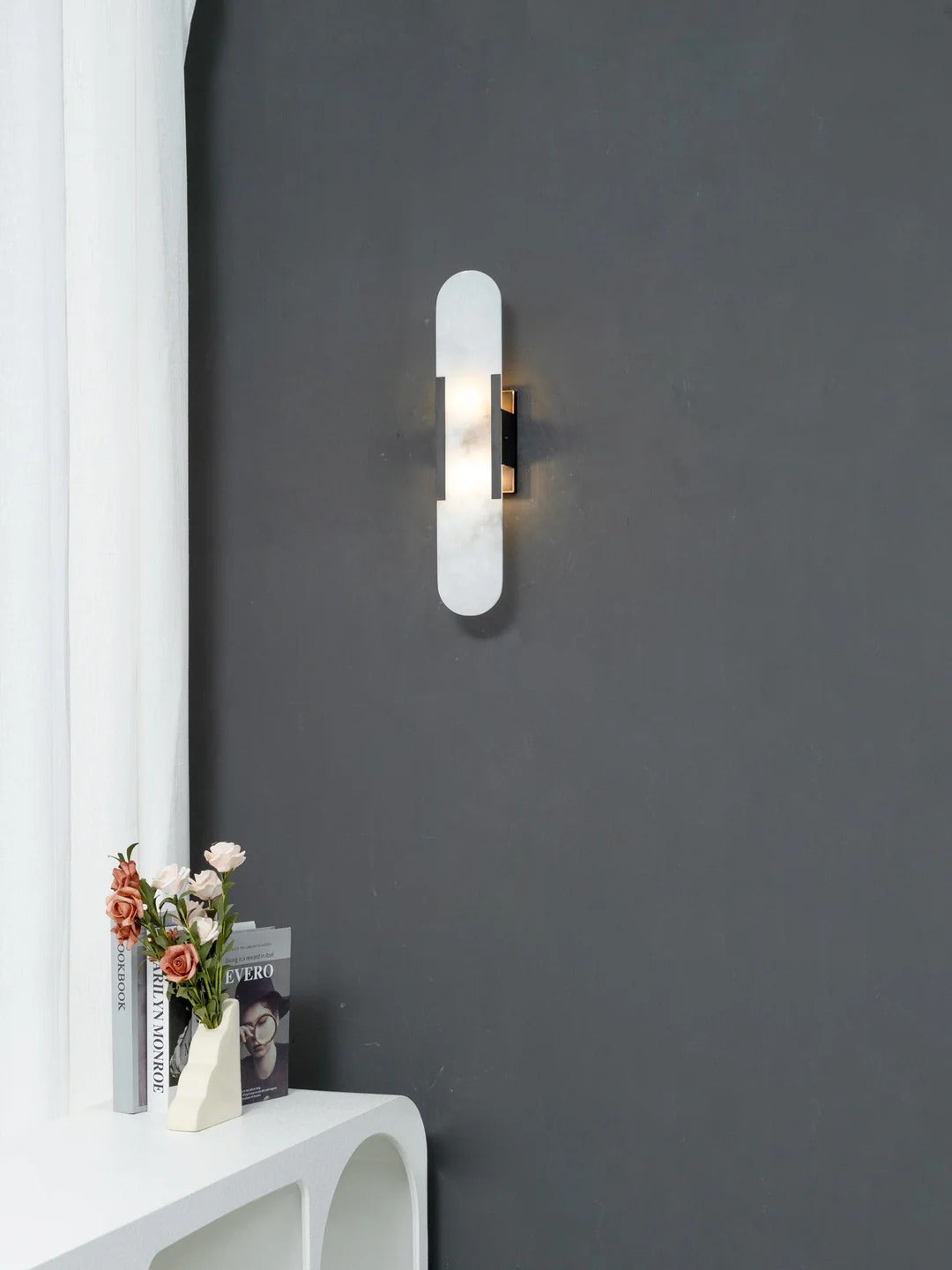 Minimalist Wall Sconce – Rounded Rectangular Shade