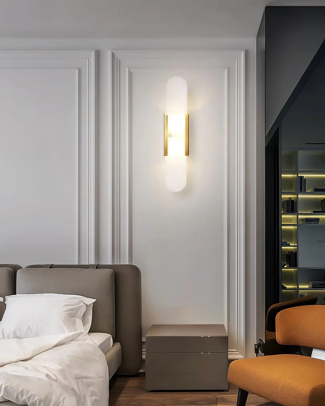 Minimalist Wall Sconce – Rounded Rectangular Shade