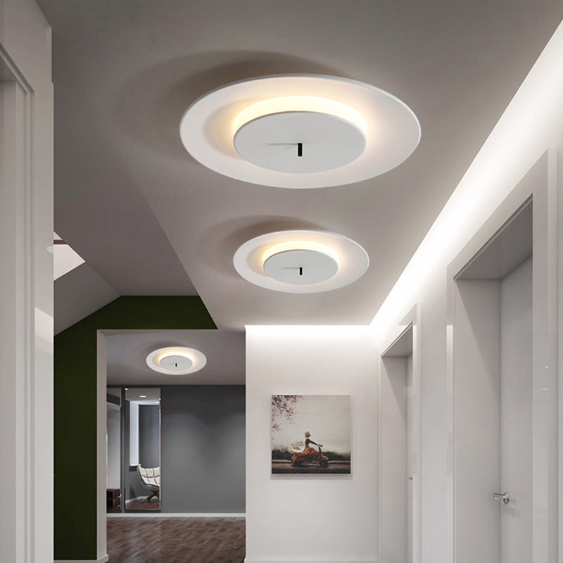 Minimalist Flush Mount LED-light with Concentric Design