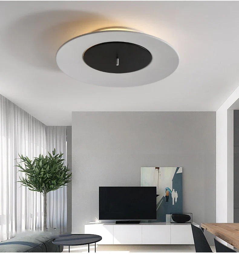 Minimalist Flush Mount LED-light with Concentric Design