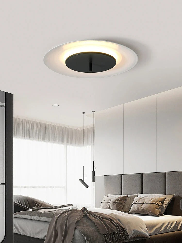 Minimalist Flush Mount LED-light with Concentric Design