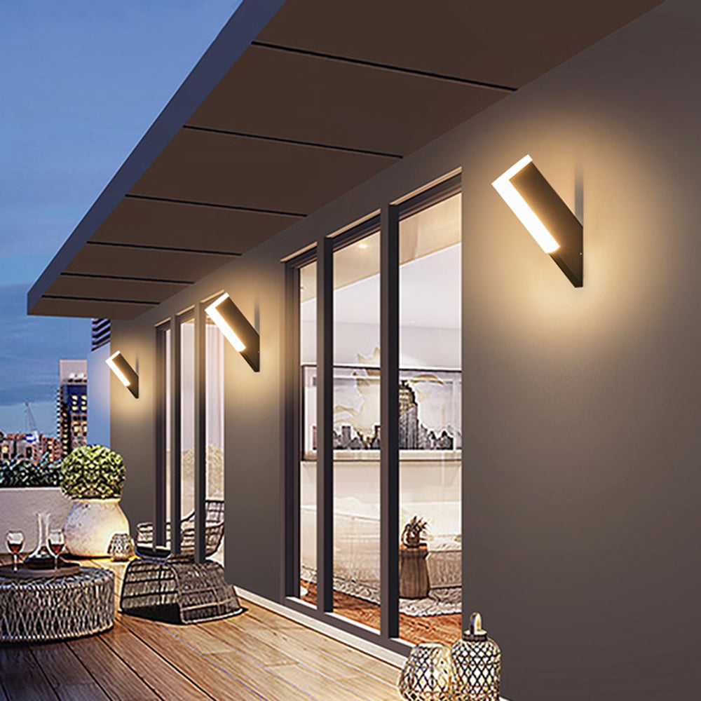 Minimalist Outdoor Wall Sconce – Black, Geometric Shape, Waterproof