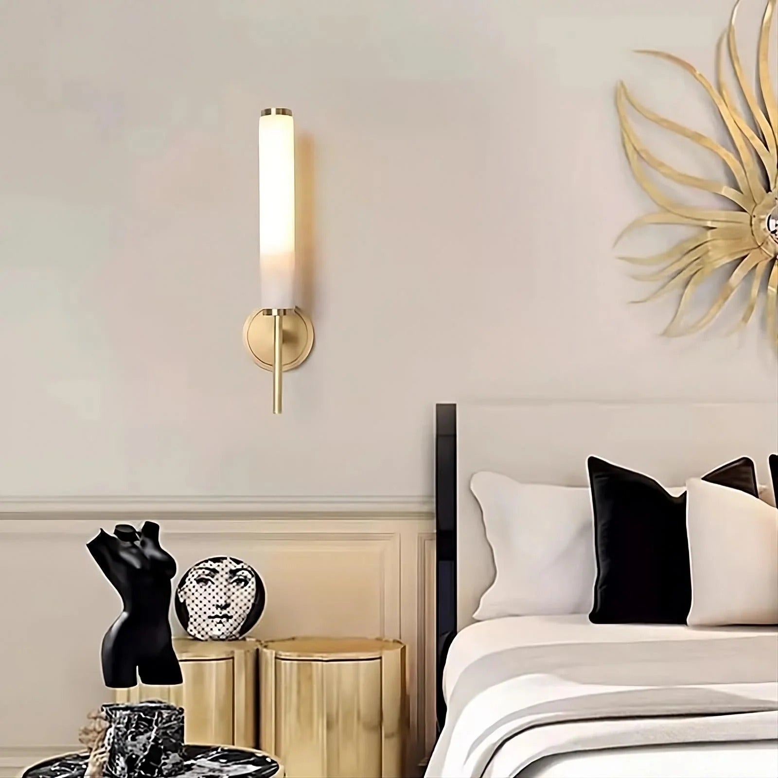 Modern Minimalist Wall Sconce with Cylindrical Shade