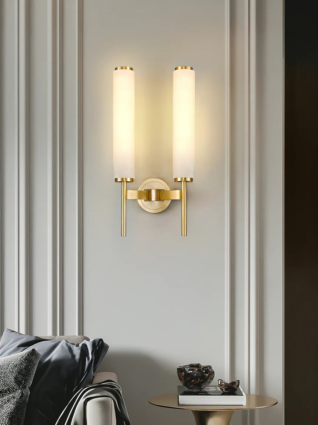 Modern Minimalist Wall Sconce with Cylindrical Shade