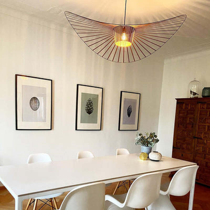 Minimalist Asymmetric Petal Pendant Light with Lines