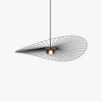 Minimalist Asymmetric Petal Pendant Light with Lines
