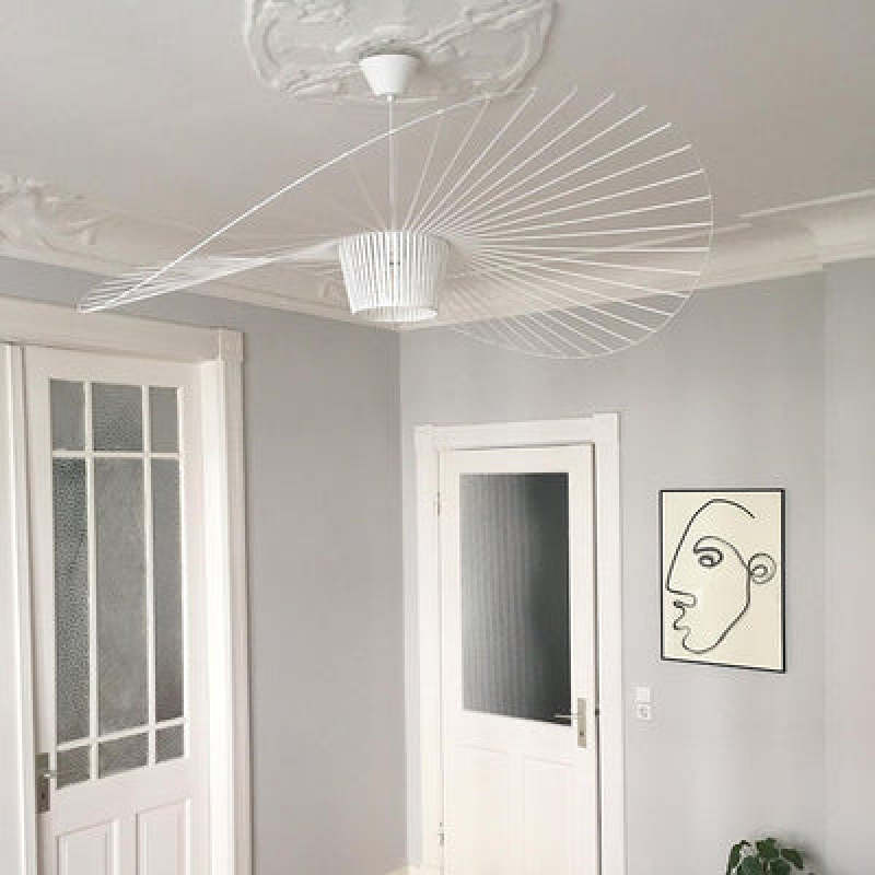 Minimalist Asymmetric Petal Pendant Light with Lines