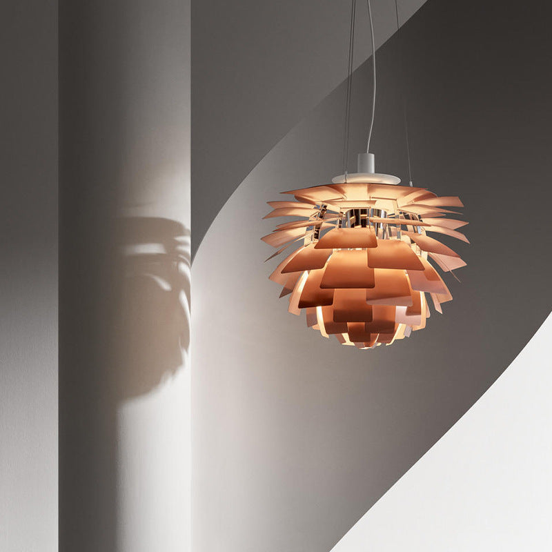 Modern Chandelier with Layered Spherical Design