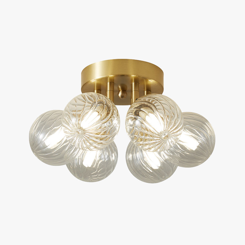 Semi-Flush Mount Art Deco Spherical Light Cluster