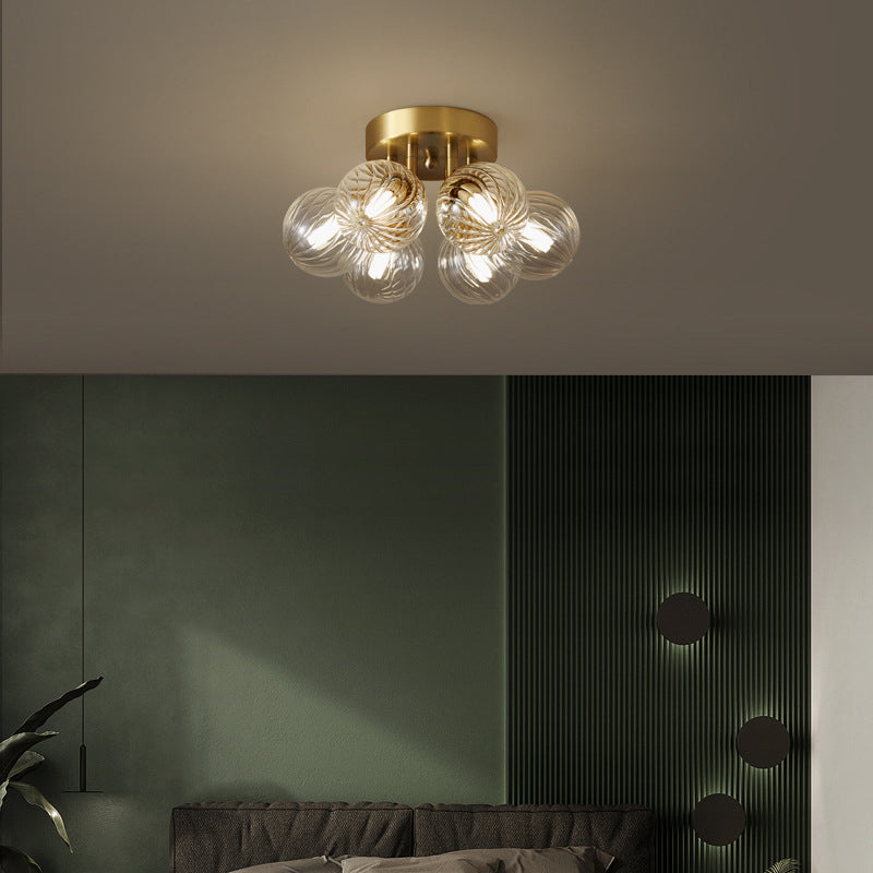Semi-Flush Mount Art Deco Spherical Light Cluster