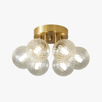 Semi-Flush Mount Art Deco Spherical Light Cluster