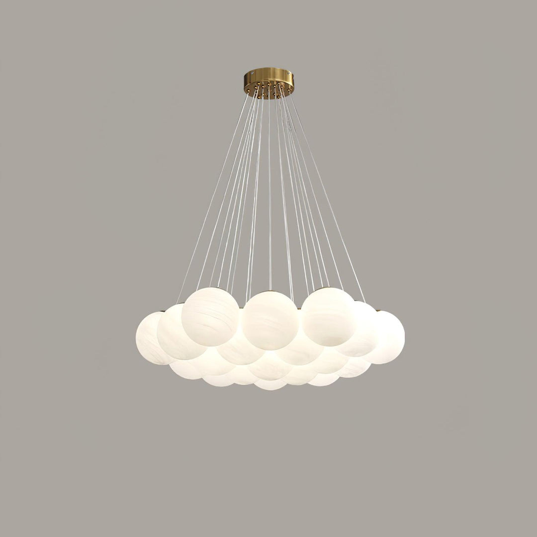 Scandinavian Chandelier with Spherical Elements