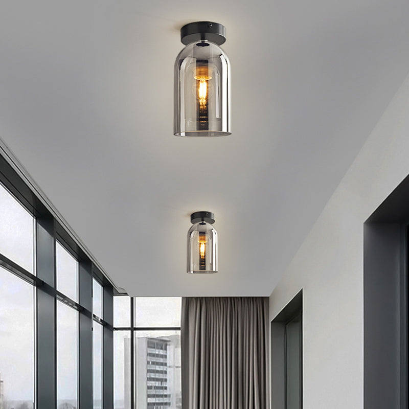Modern Glass Ceiling Light – Elegant Cylinder Shape