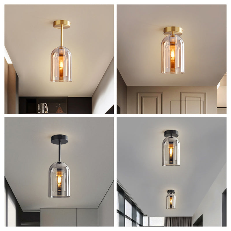 Modern Glass Ceiling Light – Elegant Cylinder Shape