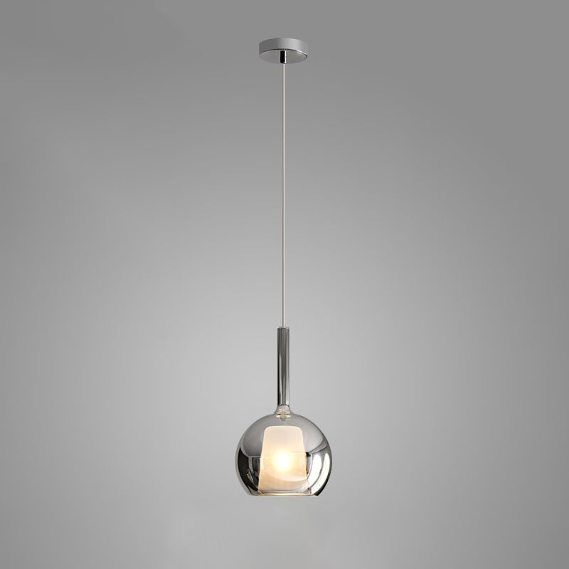 Minimalist Spherical Pendant Light With Cylindrical Top