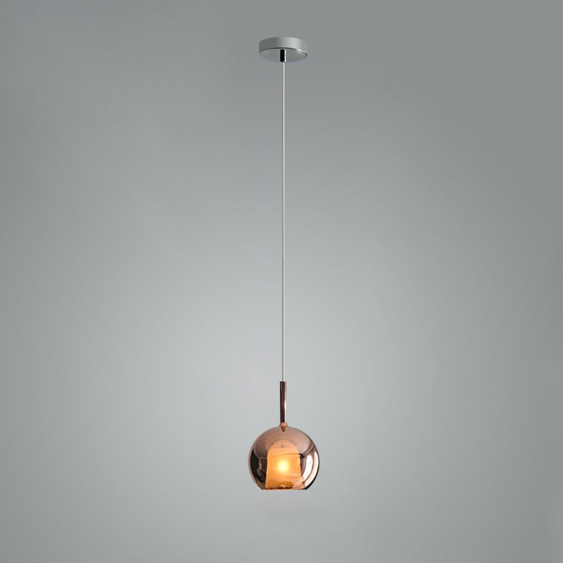 Minimalist Spherical Pendant Light With Cylindrical Top