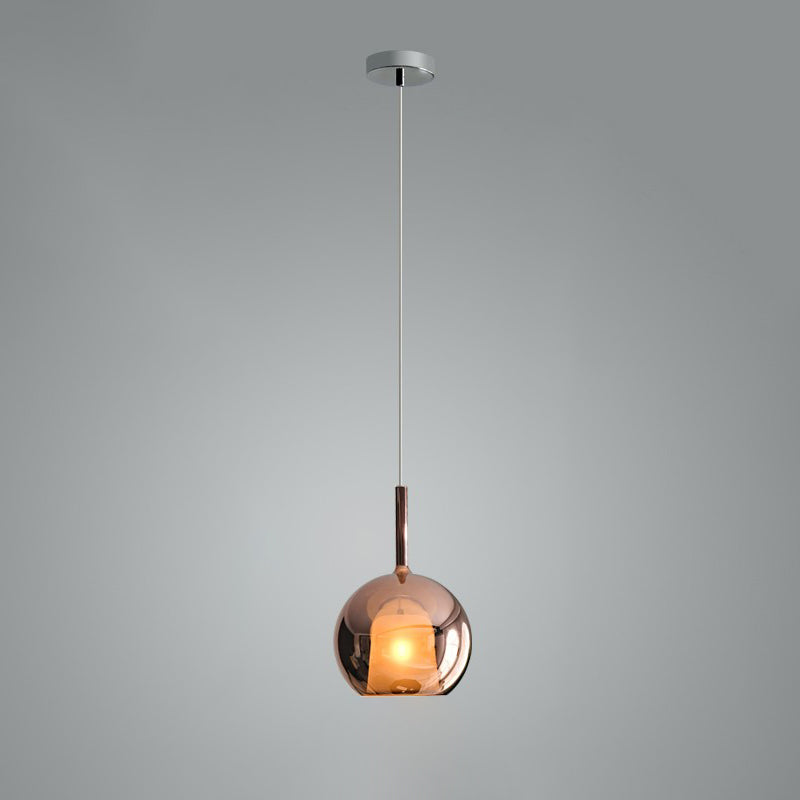 Minimalist Spherical Pendant Light With Cylindrical Top