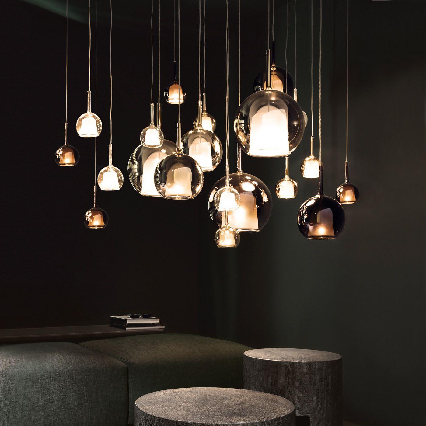 Minimalist Spherical Pendant Light With Cylindrical Top