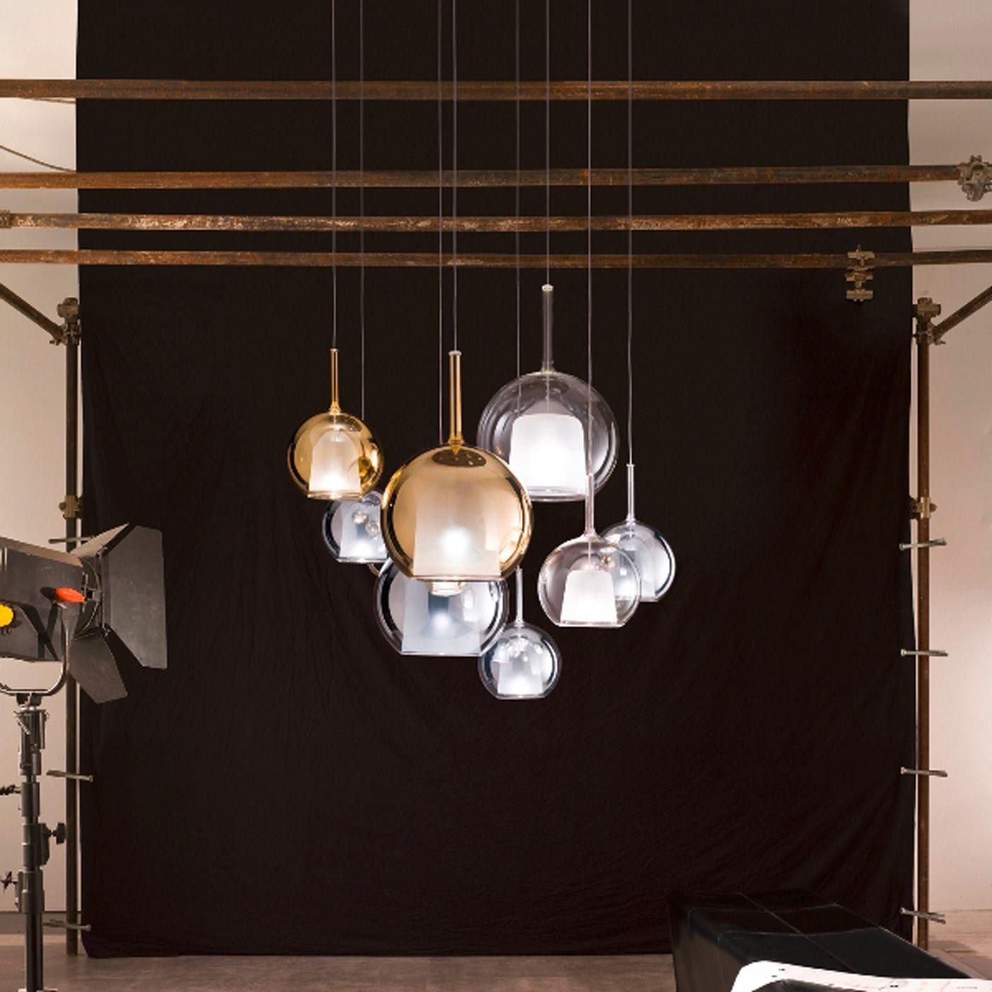 Minimalist Spherical Pendant Light With Cylindrical Top