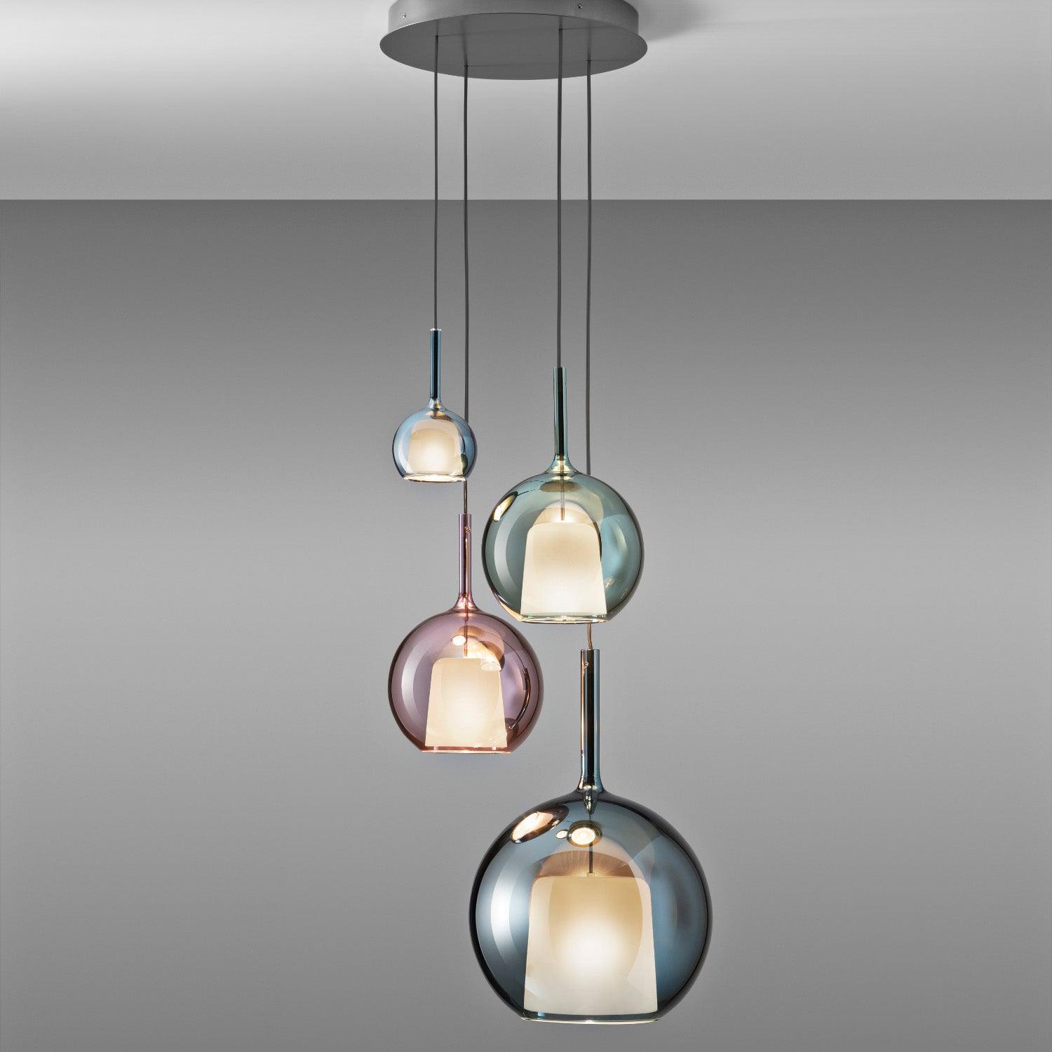 Minimalist Spherical Pendant Light With Cylindrical Top