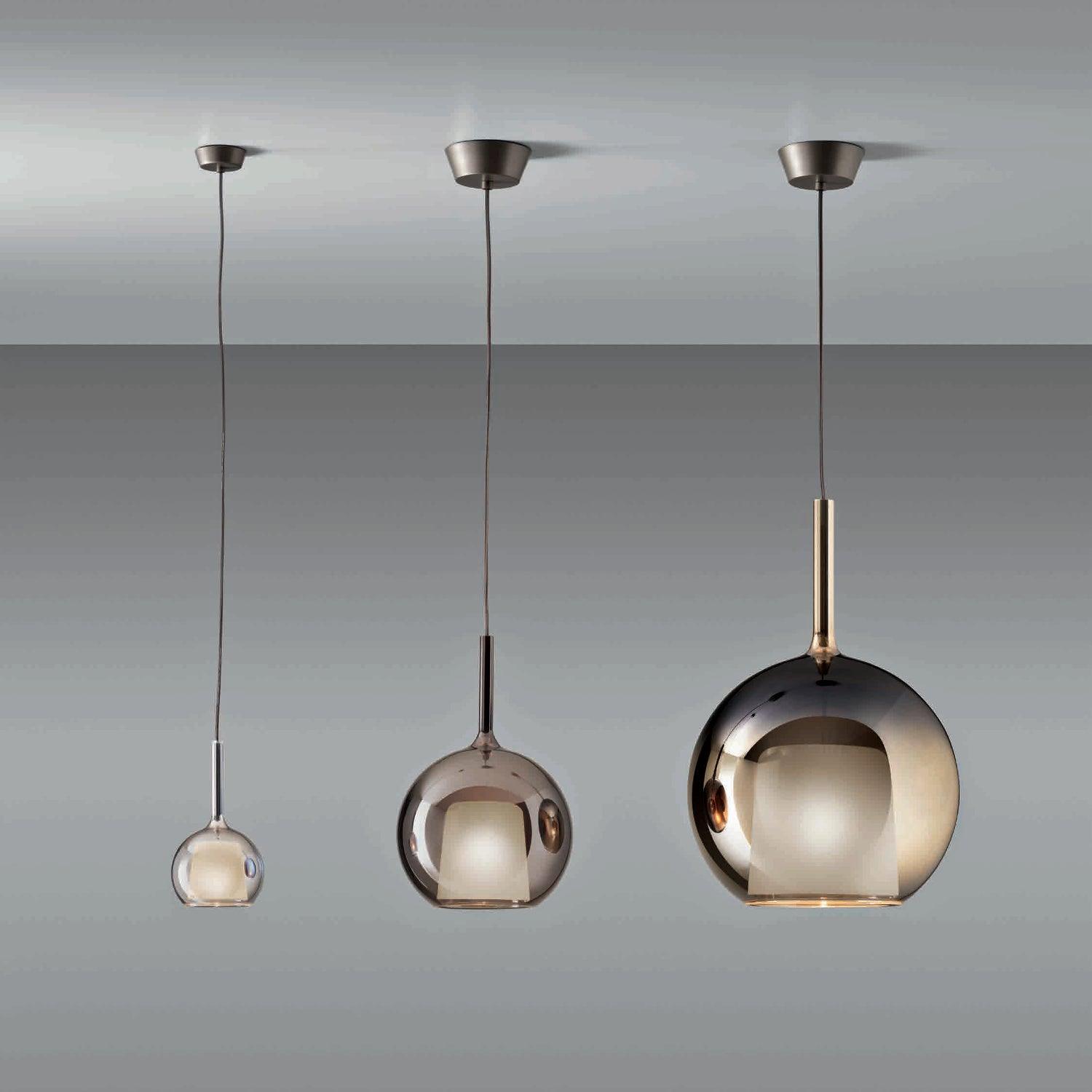 Minimalist Spherical Pendant Light With Cylindrical Top