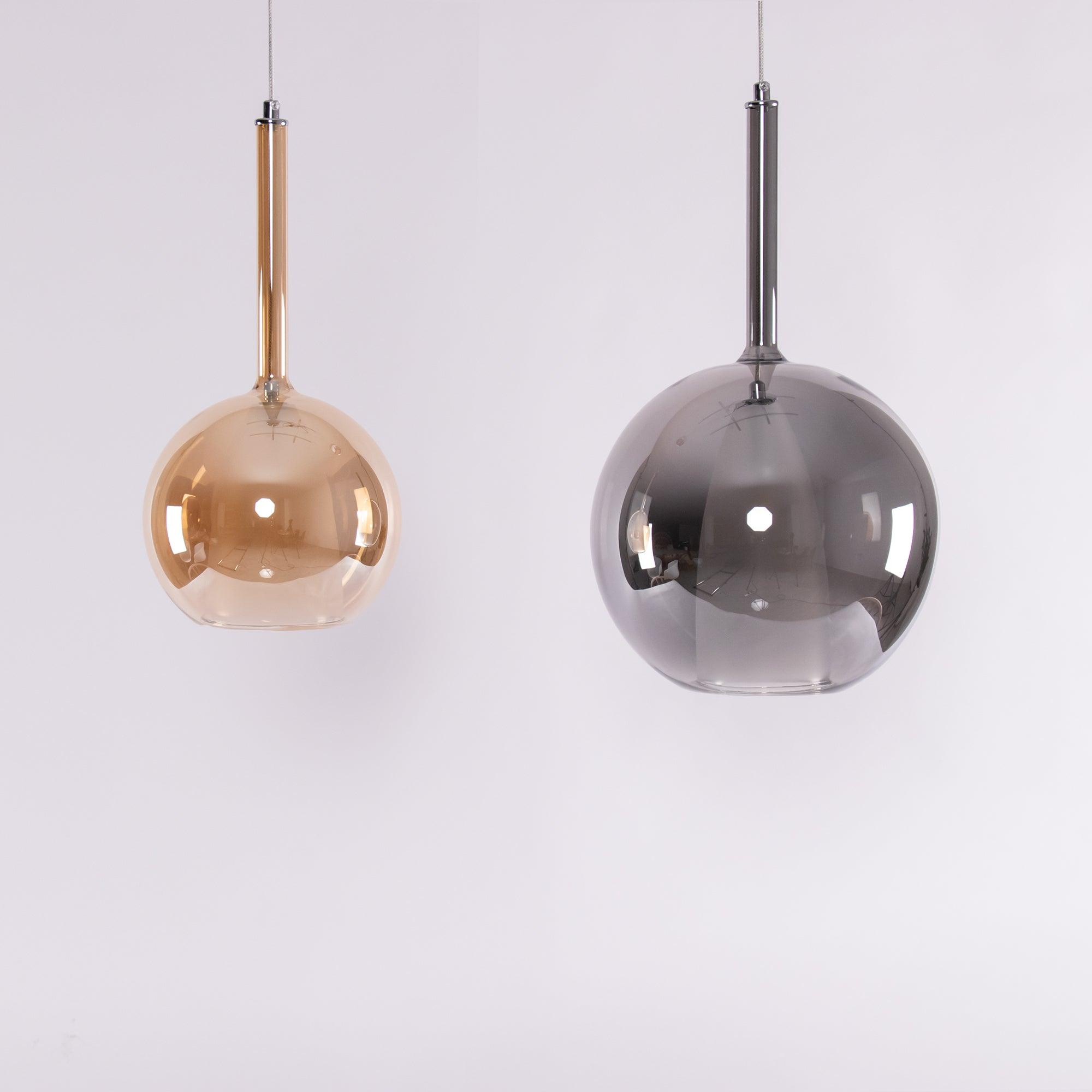 Minimalist Spherical Pendant Light With Cylindrical Top