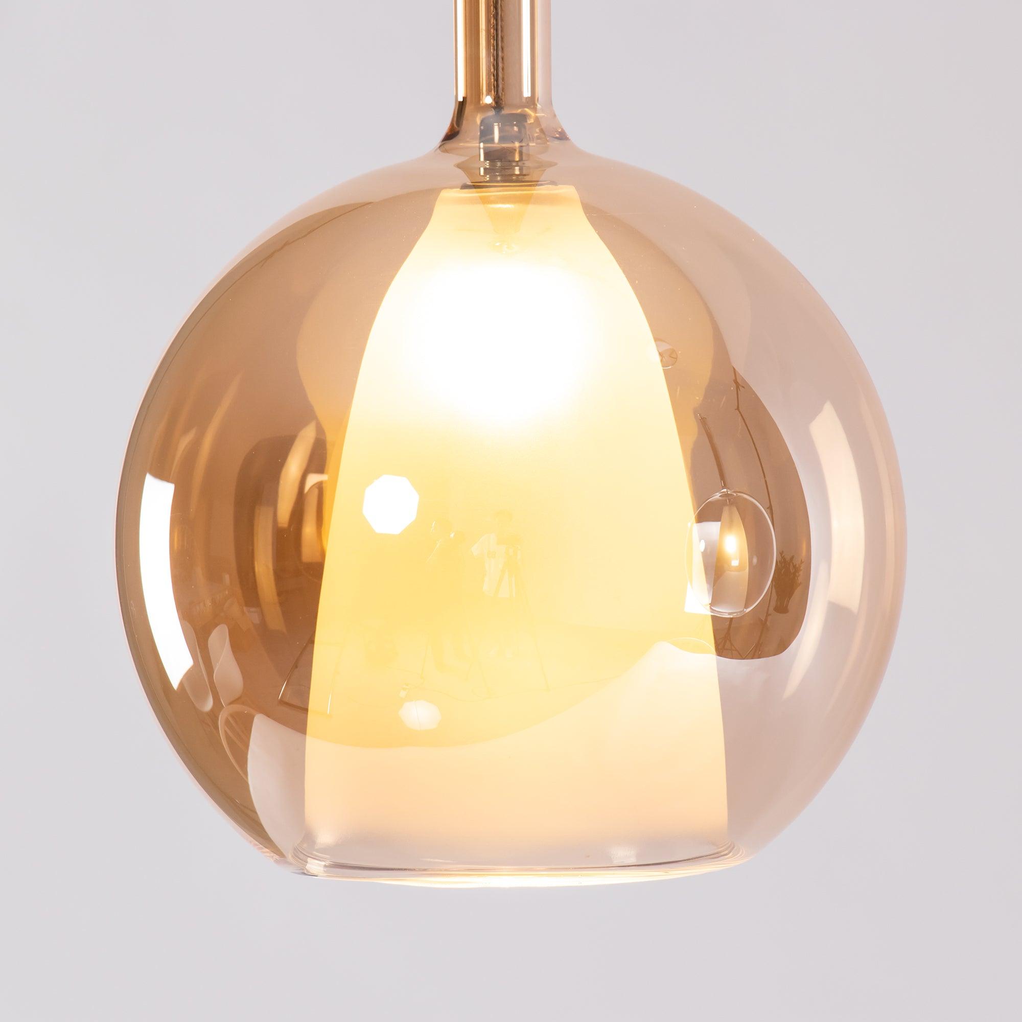 Minimalist Spherical Pendant Light With Cylindrical Top