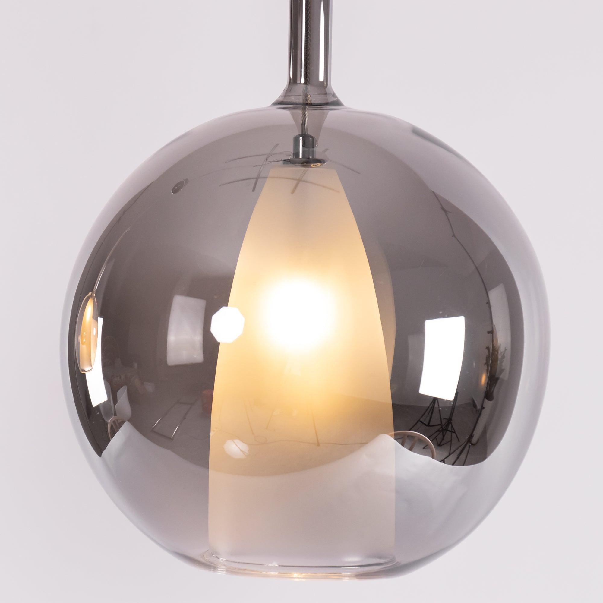 Minimalist Spherical Pendant Light With Cylindrical Top