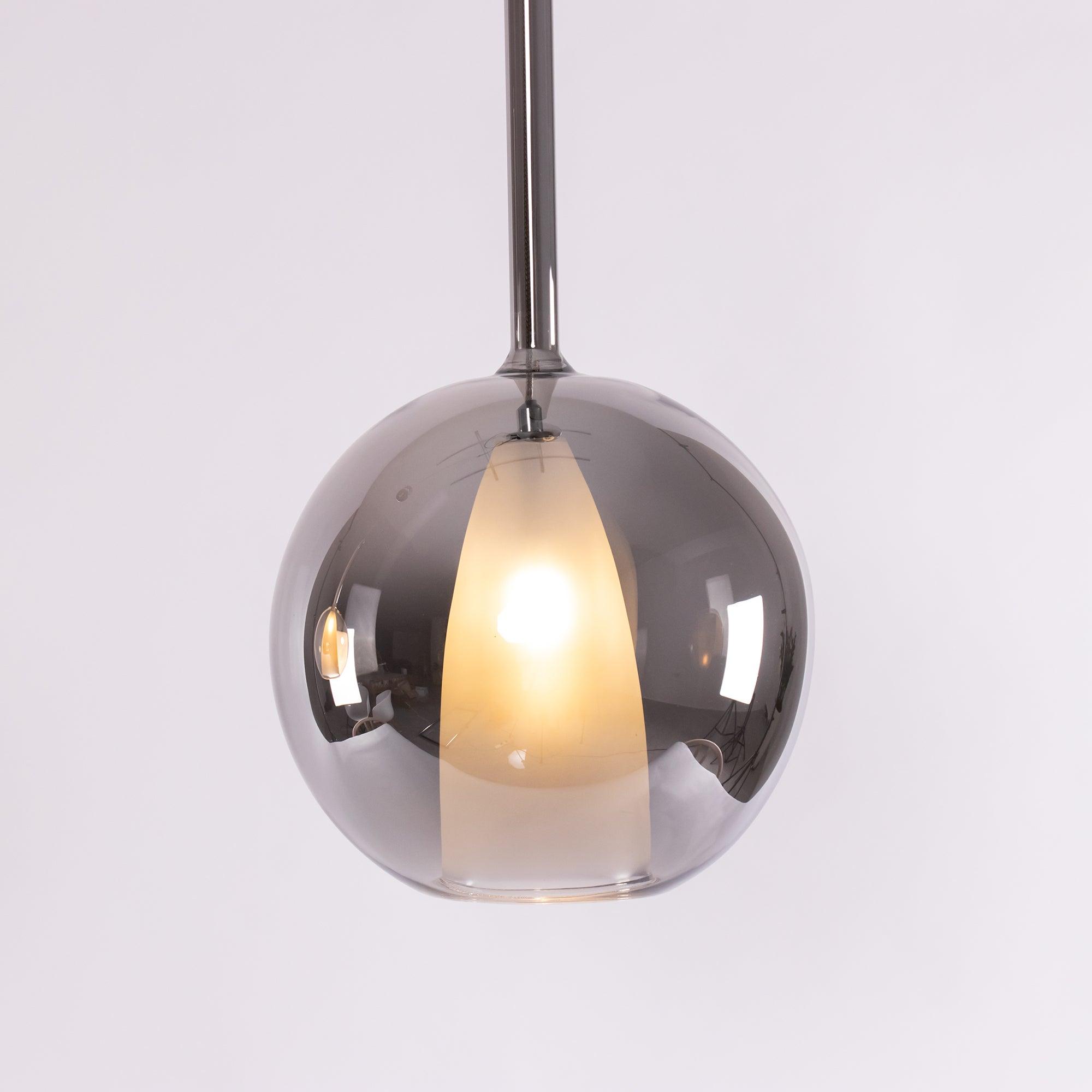 Minimalist Spherical Pendant Light With Cylindrical Top